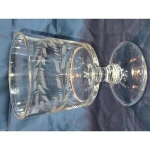 Vintage Victorian Adams & Company No. 329 Etched Glass Goblet